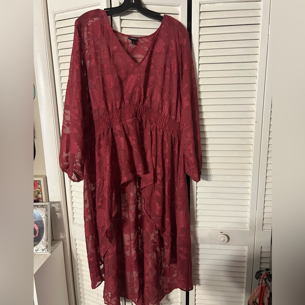 Torrid Burgundy High Low Top